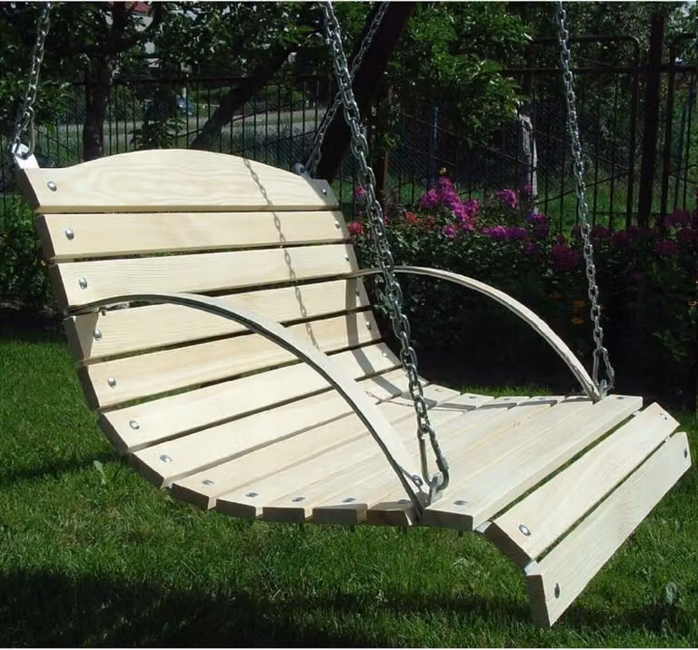 QLS Hollywood houten schommelbank model 10908, breedte: 90 cm
