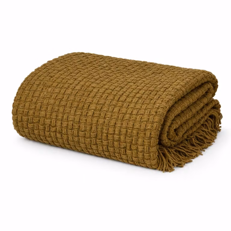 Mica Decorations Cosenza Fleece Deken - Bruin - 180 x 130 cm