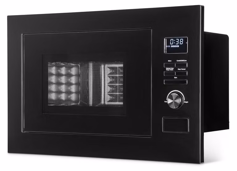 Bomann Inbouwmagnetron met grill- en heteluchtfunctie, 25 liter, MWG 3001 H EB, zwart