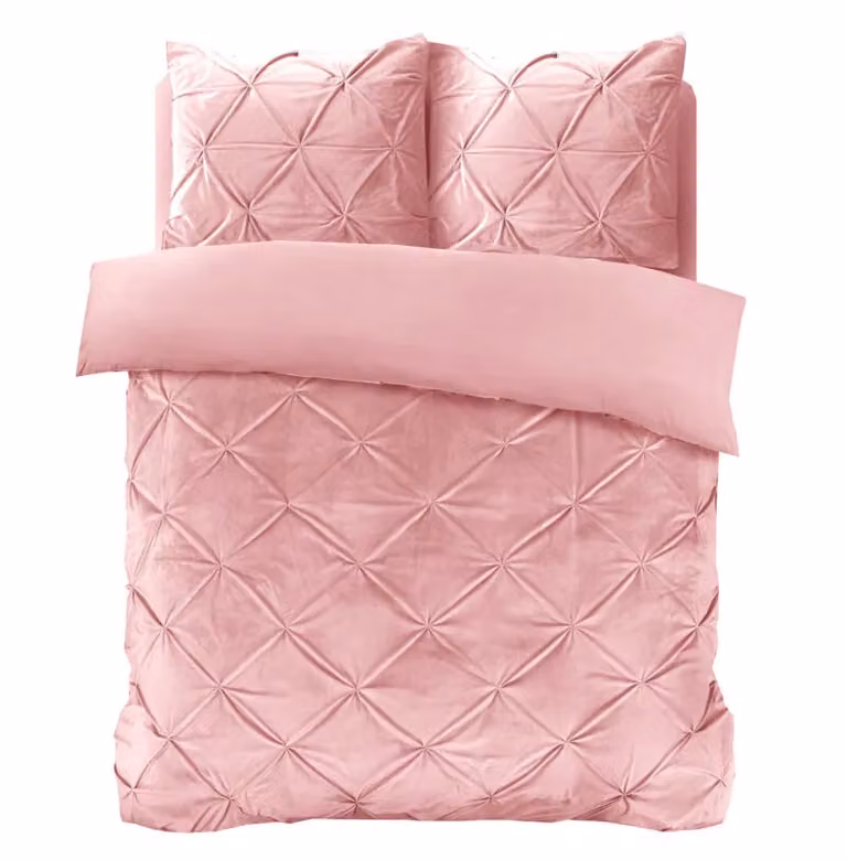 Sleeptime Velvet Pintuck Dekbedovertrek Roze 240 x 200/220 cm