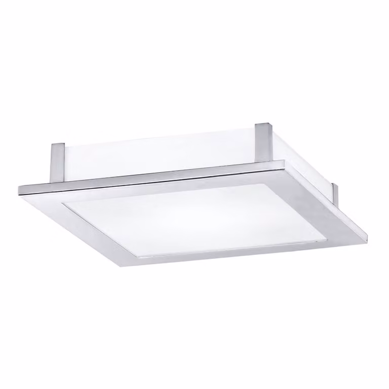 Eglo Auriga Vierkante Plafondlamp Chroom 30 cm
