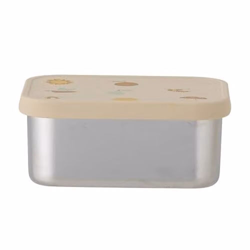 Bloomingville MINI Agnes broodtrommel, naturel, roestvrij staal, 135 ml, L: 16,5 cm, B: 7,5 cm, H: 12,5 cm