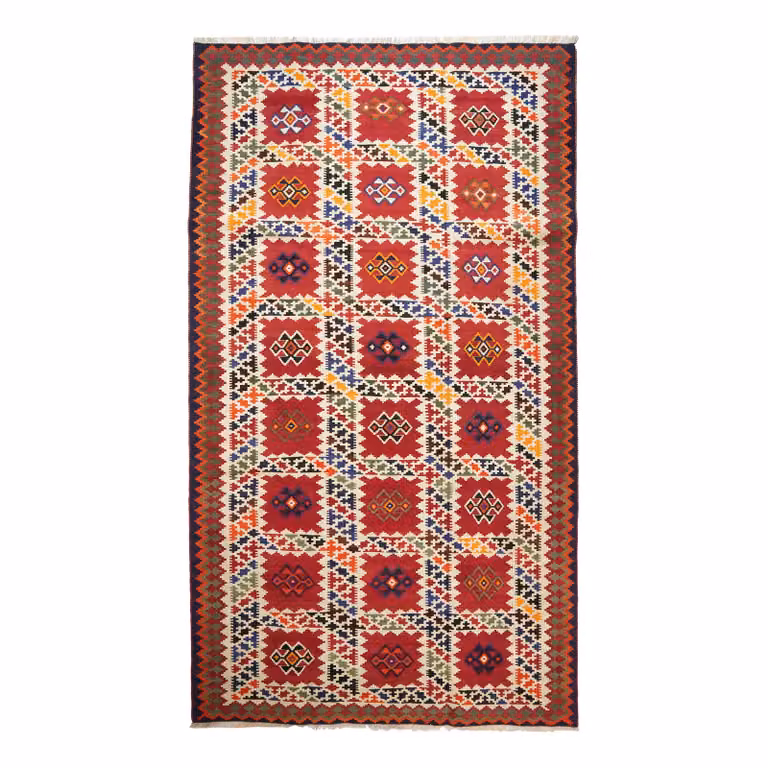 home24 Kelim Gashgai vloerkleed multicolor, Breedte: 161 cm, Lengte: 295 cm, wol
