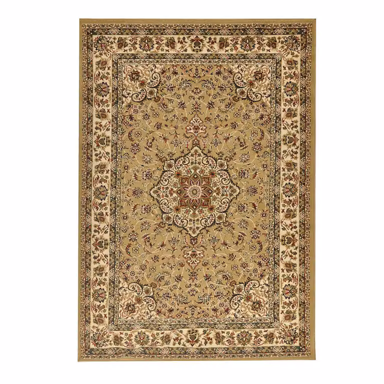 home24 Laagpolig vloerkleed Hamadan bruin/camel B: 240 cm, D: 340 cm