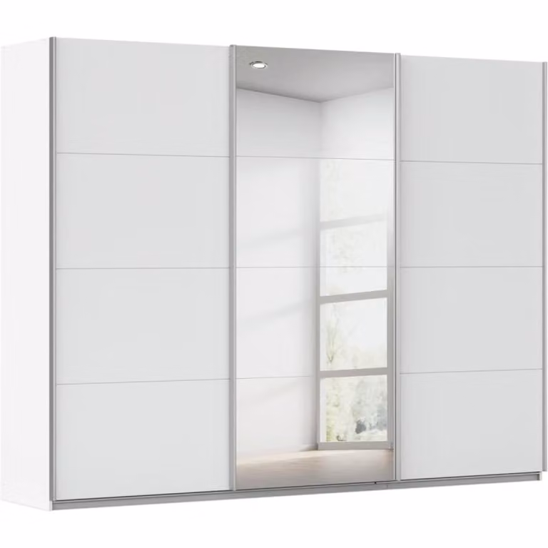 Kledingkast Kick met glazen deuren en aluminium details van Budget Home Store