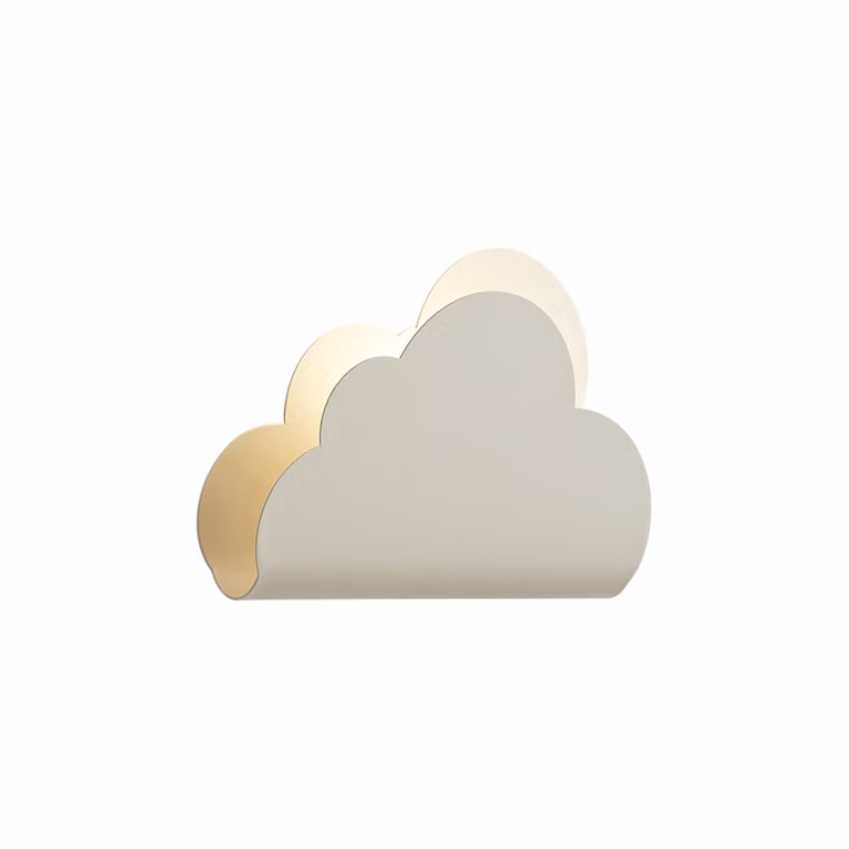Qazqa Kinder wandlamp Cloudy beige wolk met zon