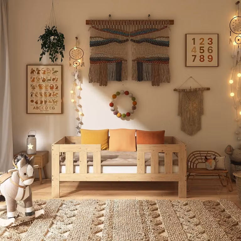 Need Sleep Babybed van massief hout met hoge spijlen, B/D/H: 180 x 90 cm