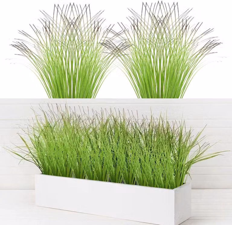 Dailygoods Set van 12 UV-bestendige Kunstgras Decoratieve Planten