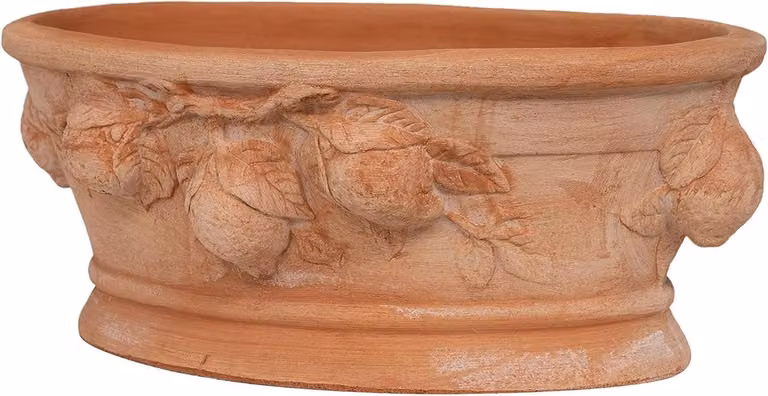Handgemaakte Terracotta Bloempot - Vorstbestendige Plantenschaal - B/D/H: 33 x 14 x 20 cm