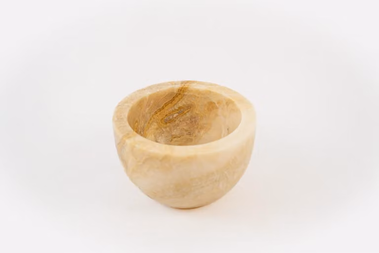 Teakea Onyx opbouw fontein van natuursteen, rond, Ø 20 cm, lichtbruin