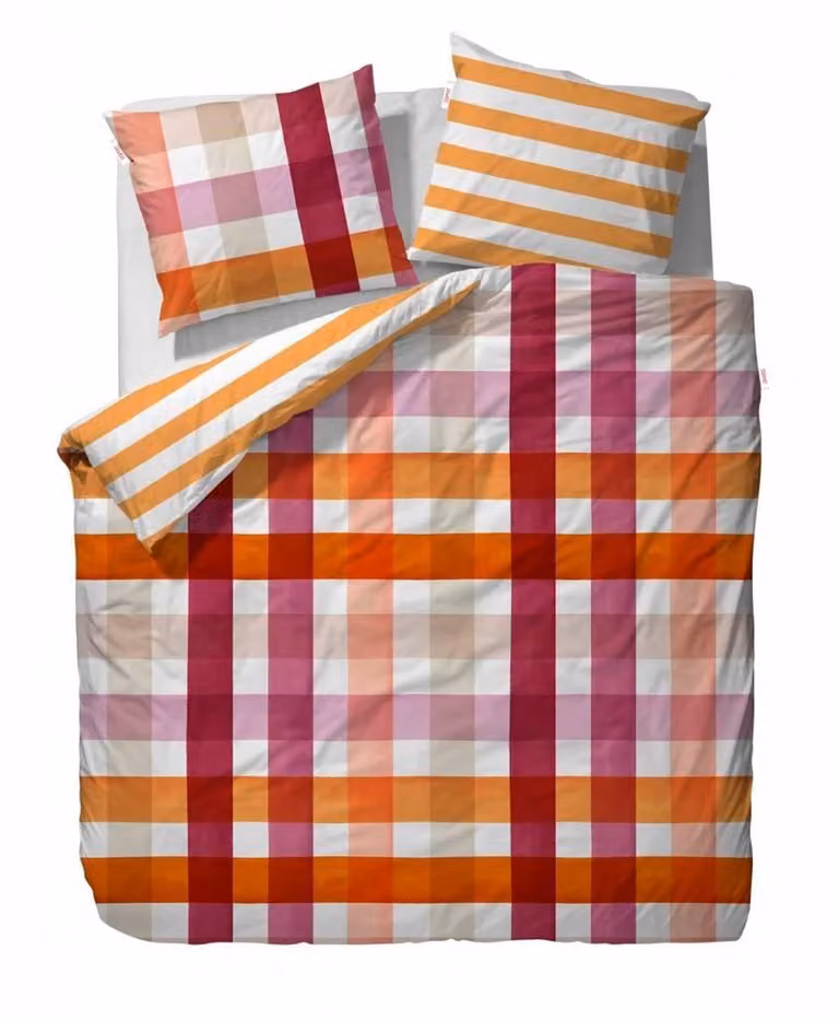 Esprit Sun check Kussensloop - Red - 60 x 70 cm