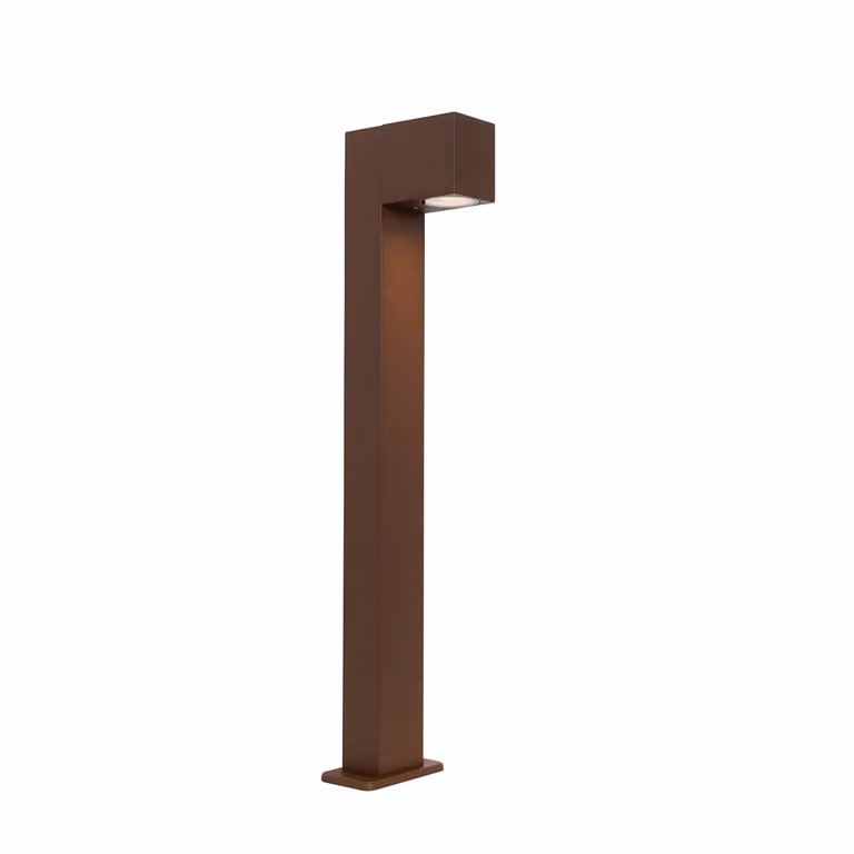 Qazqa Moderne Tuinlamp Bruin Aluminium - IP44 - Hoogte: 65 cm