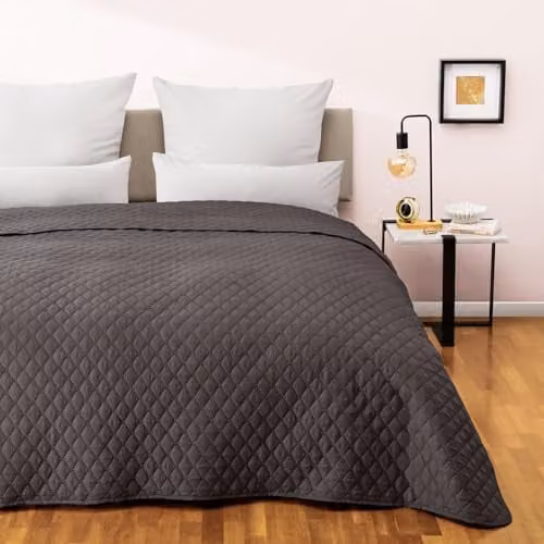Blumtal Bedsprei Antraciet 220 x 240 cm - Oek-TEX gecertificeerd