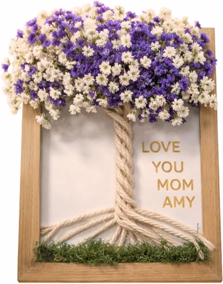 Fotolijst Decoratie met Gedroogde Bloemen voor Tafelversiering - 18 x 24 cm