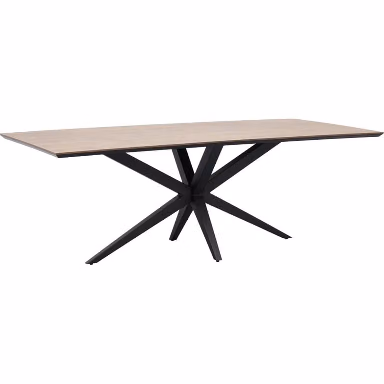 Eettafel Wies Rechthoek - Industrieel Design - Zwart en Bruin