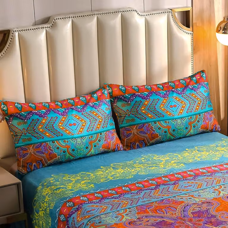 SnelShoppen Boheems Dekbedovertrek King Size Kleurrijk Bloemen Boho Gestreept Beddengoed Set Ultra Zachte Microvezel Omkeerbaar Zuidwestelijk Indiaas Design
