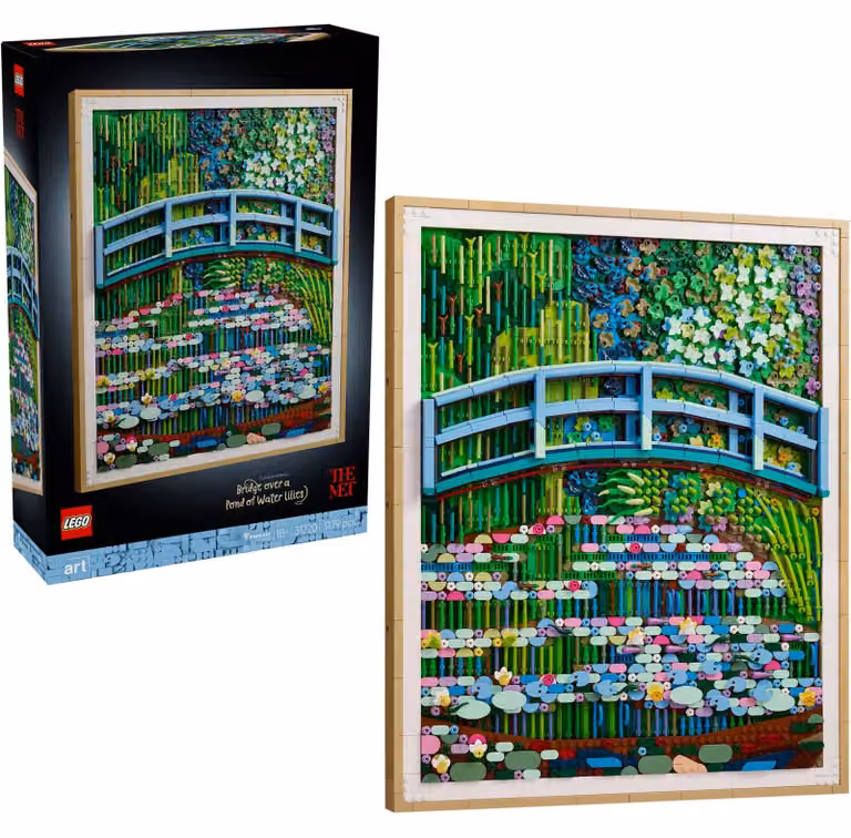 Lego Claude Monet Brug over de vijver met waterlelies schilderij reproductie voor volwassenen