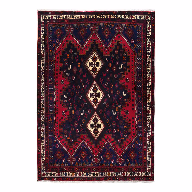 home24 Laagpolig vloerkleed Afshar wol multicolor B: 160 cm, D: 230 cm