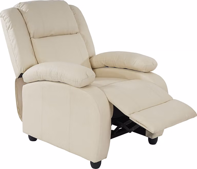 Mendler Lincoln Tv-fauteuil in kunstleer, crème