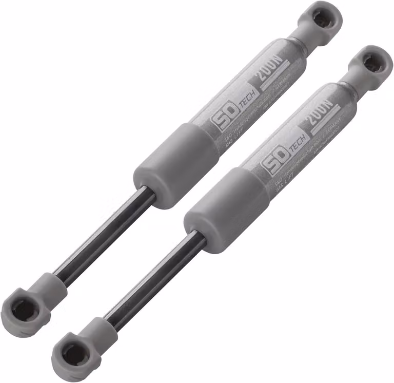 Gasdrukveren Set Zilver - Versterkte Uitvoering 200N - 210mm Uitgeschoven - Reserveonderdeel voor Keukenmeubels