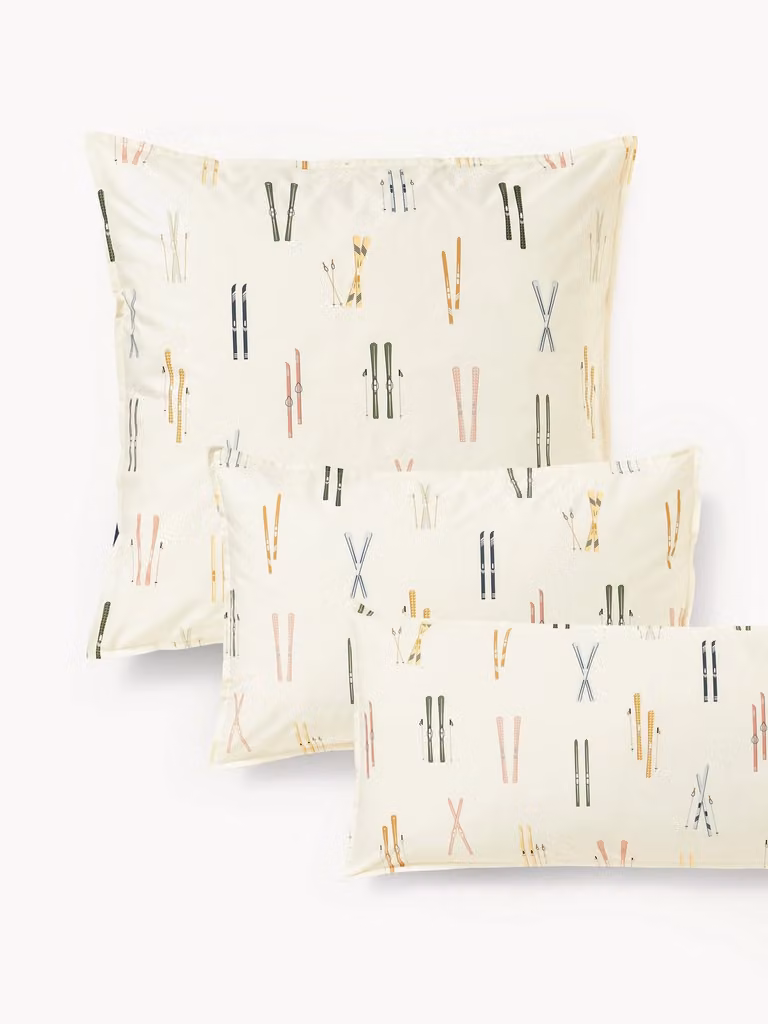 Westwing Collection Aspen winter kussenhoes van perkalkatoen, 40 x 80 cm