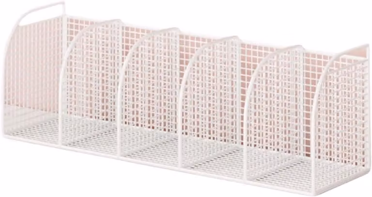 Wit Bureaublad Boekenplank Organizer met Multi-grid Ontwerp - 55 cm