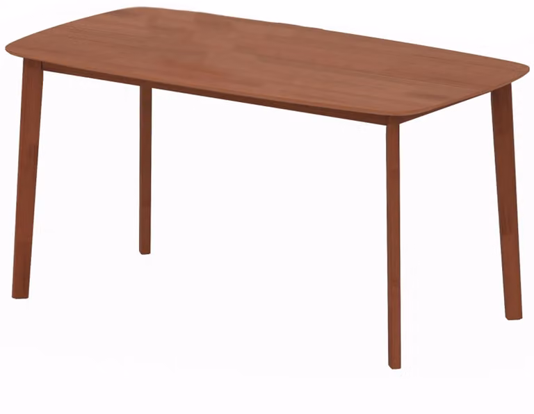 Bruine houten eettafel in landelijke stijl voor de woonkamer of keuken B/D/H: 150 x 80 x 76 cm