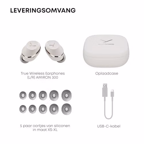Beyerdynamic AMIRON 300 TWS draadloze in-ear oordopjes met microfoon, crème/beige