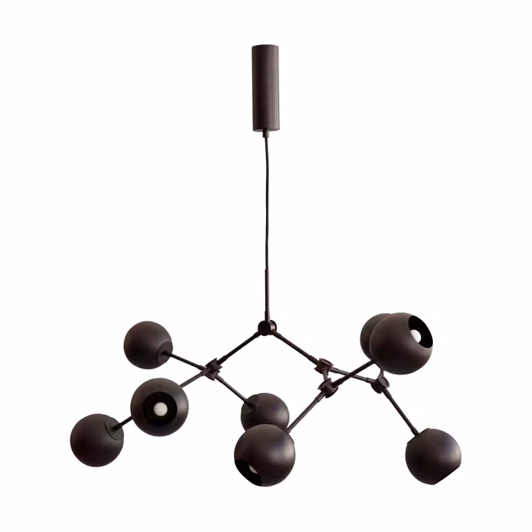 101 Copenhagen Drop Globe Mini kroonluchter - Burned Black - Aluminium