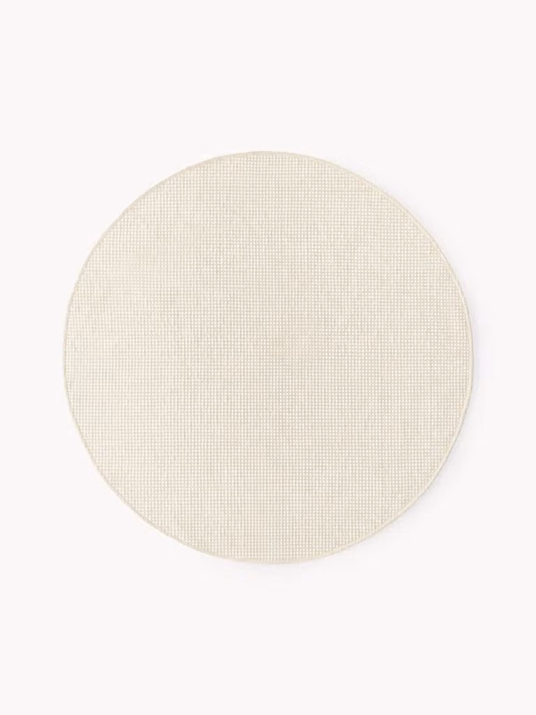 Westwing Collection Amaro handgeweven rond wollen vloerkleed