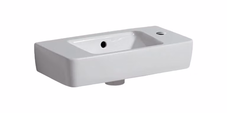 Geberit GE Renova Compact HWB Undermount Wit, Afmetingen: 500 x 250 mm