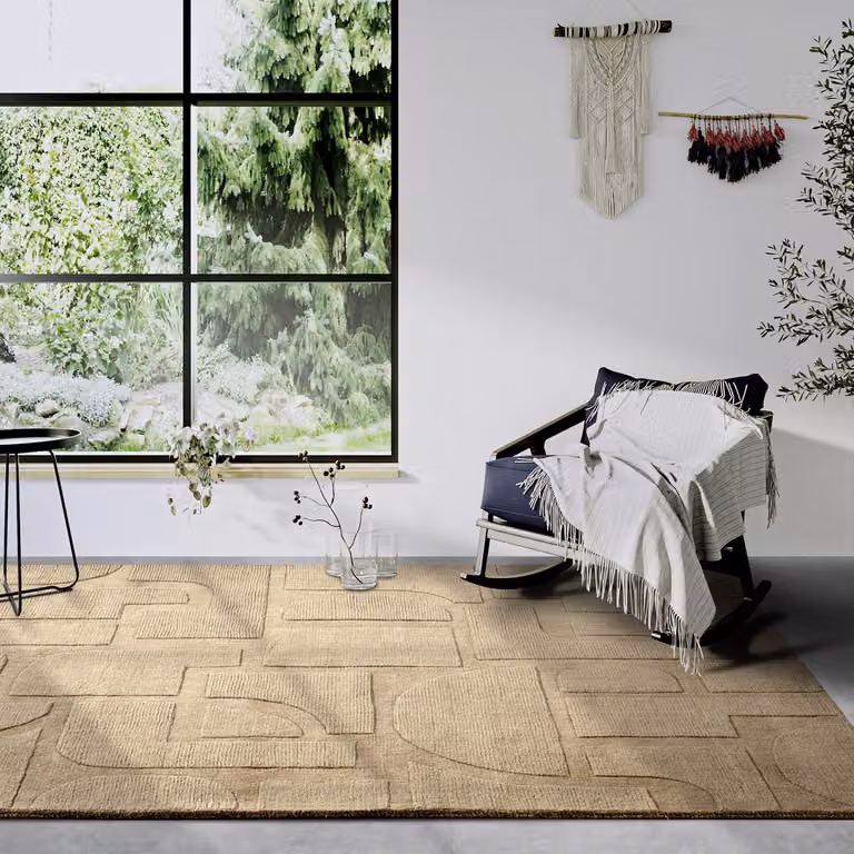 Villeroy & Boch Alexis Laagpolig Vloerkleed Wol - Beige - 80 x 150 cm