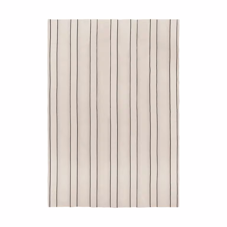 Ferm Living Twill sprei Off-white-zwart, 230 x 260 cm