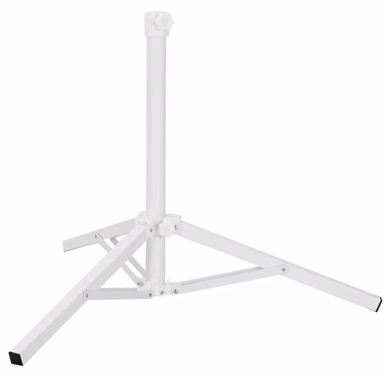 vidaXL Parasolstandaard, wit, staal, geschikt voor parasols met een diameter van 25-32 mm