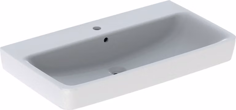 Geberit Renova Plan wastafel met kraangat, wit, B: 850 mm, D: 480 mm