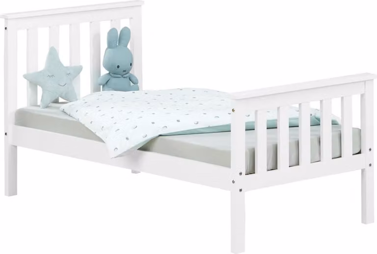 Homestyle4u Houten Babybedje Wit B/D/H: 140 x 70 cm