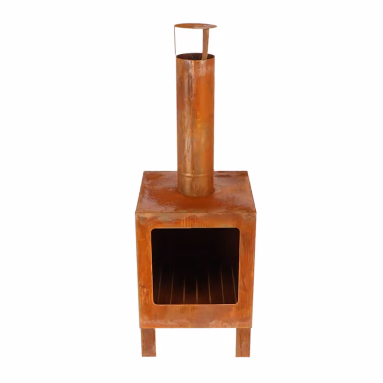 Fancy Flames Chiminea Buitenhaard - Roestkleurig - B: 38 cm, L: 38,1 cm, H: 104,5 cm