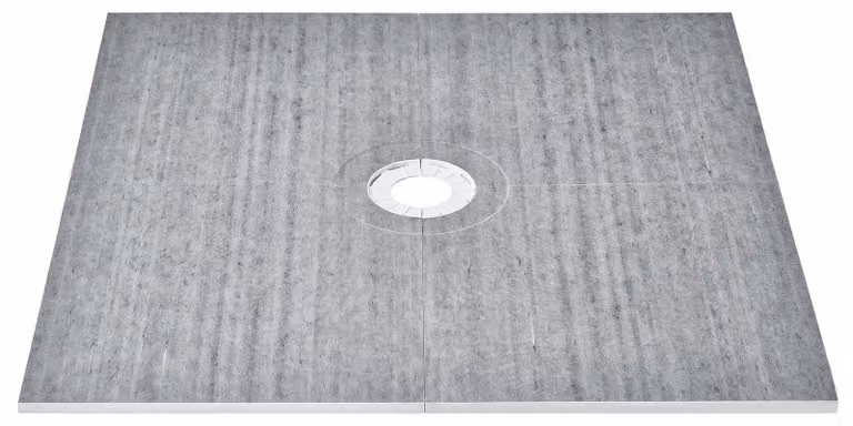 Dripio Douchepaneelset met centrale afvoer en EPS-isolatie, 1828 x 1828 mm