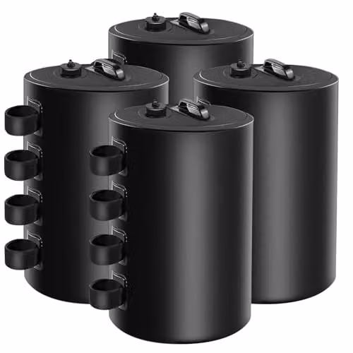 Set van 4 watergewicht voor paviljoenen en pop-up tenten, zwart, 10 l per stuk