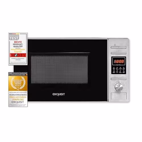 Exquisit MW 820 DI Staande magnetron, zilver, 20 liter, 700 W, 5 standen, digitale timer