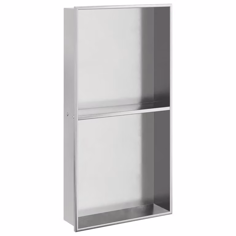 vidaXL Douchebak, zilverkleurig geborsteld, B/D/H: 62 x 32 x 9 cm, roestvrij staal