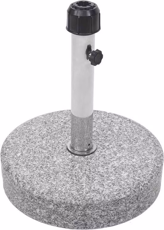 Ronde Granieten Parasolstandaard - 24kg Parapluhouder voor stevige stabiliteit