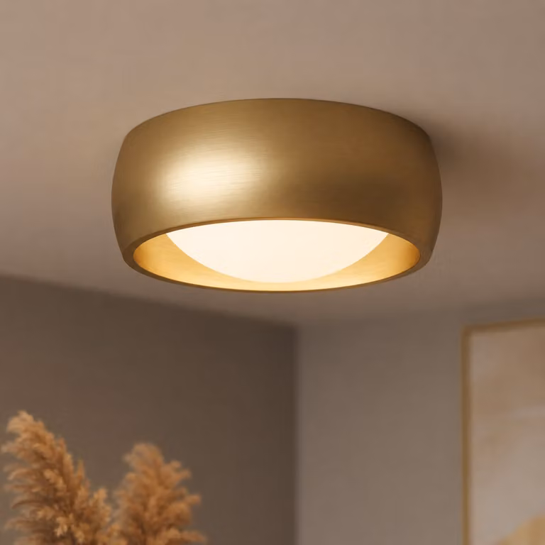 Artdelight Montana Plafondlamp - Goud - Ø 15 cm