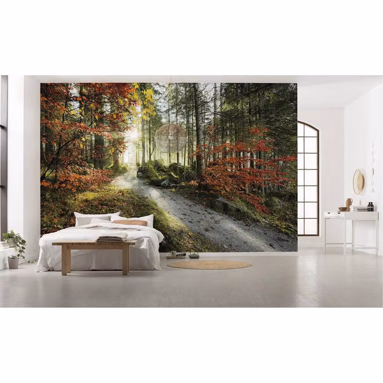 home24 Fotobehang Vuurtongen, Multicolour, Breedte: 450 cm, Hoogte: 280 cm