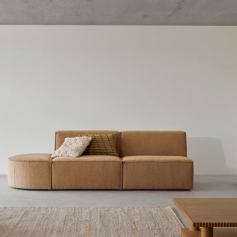 Tikamoon Dario modulaire 2-zitsbank in bruine stof