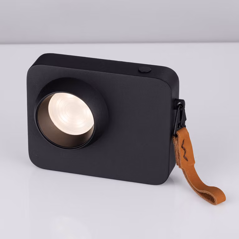 Lyora Kedros oplaadbaar tafellampje zwart aluminium met LED