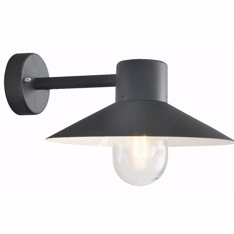 Franssen Klassieke Wandlamp Selva Zwart 23 cm