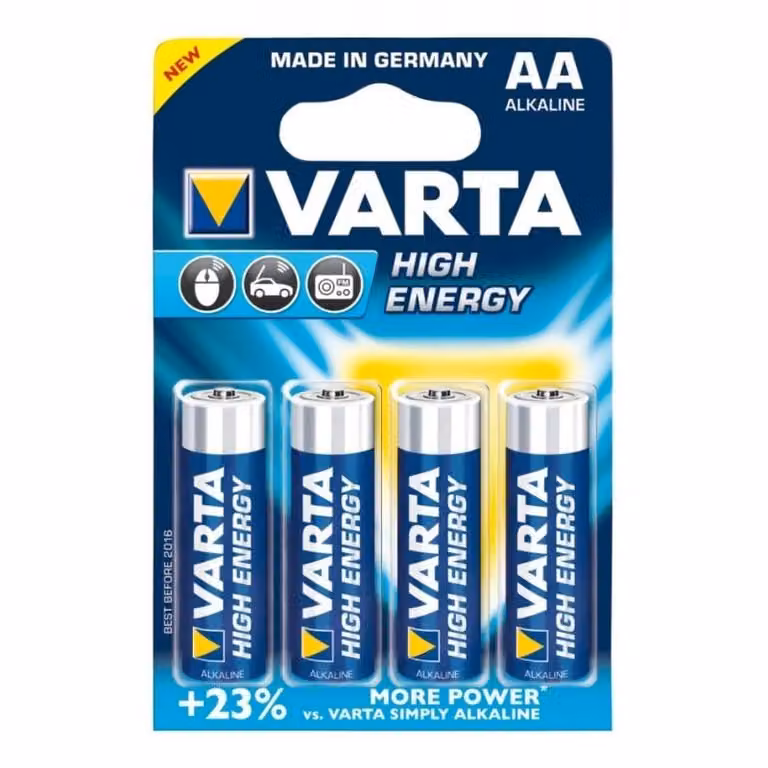 Varta High Energy AA batterijen, blauw, voordeelverpakking van 20 stuks