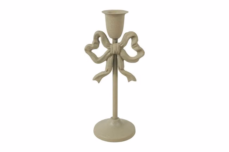 Countryfield Iwan kandelaar van metaal in creme, 25 cm