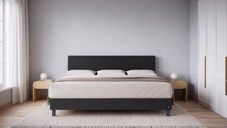BRUNO Familiebed XXL Boxspringbed Zwart / Antraciet B: 240 cm, D: 200 cm